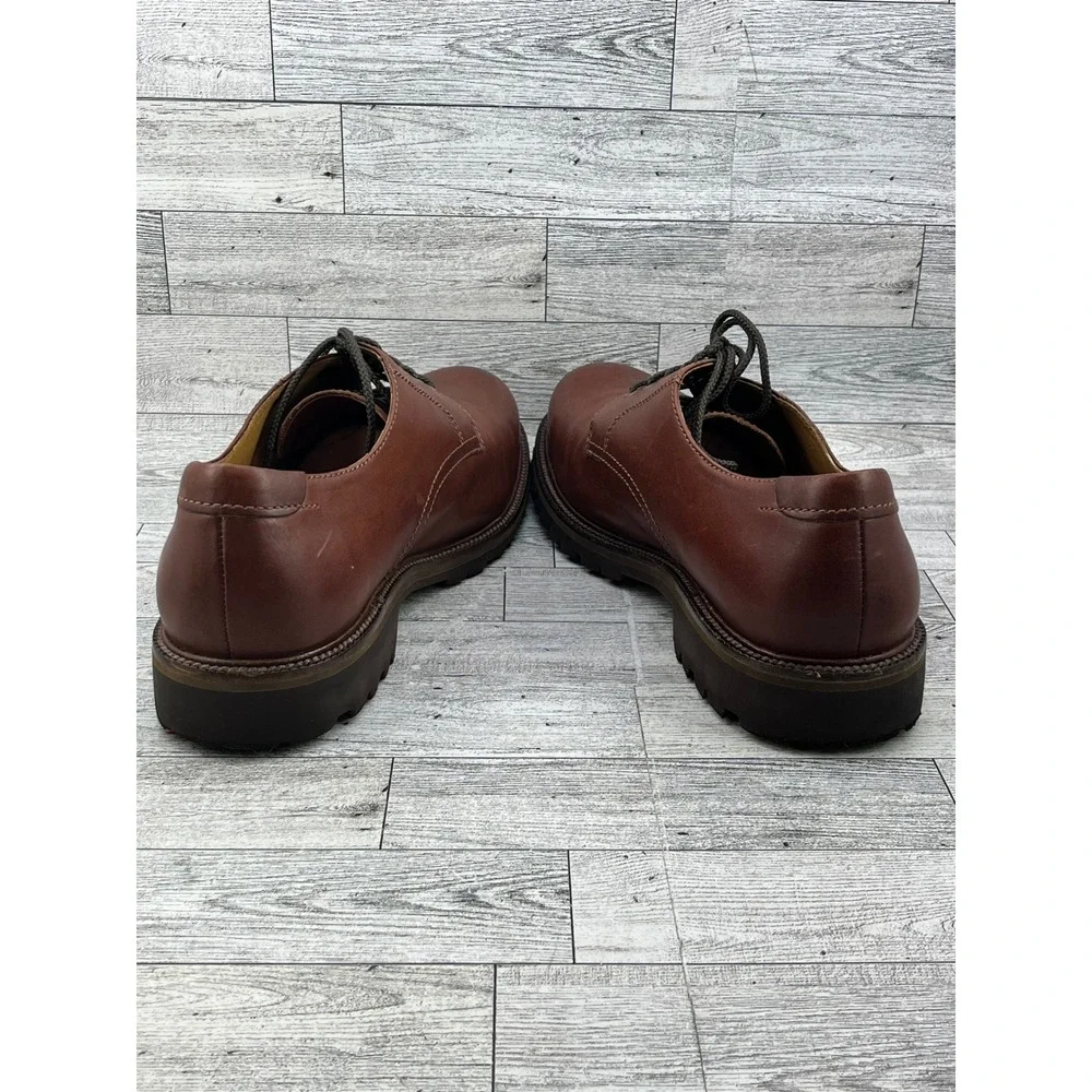 HS Trask‎ Mens Brown Leather Lug Sole Derby Shoes 30-0102 Size 11M